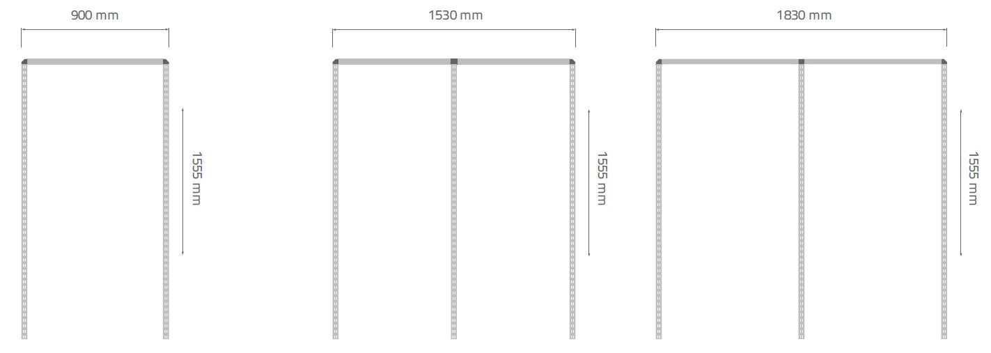 Perforated Upright frames ESD Workstation AES - ESD workstations